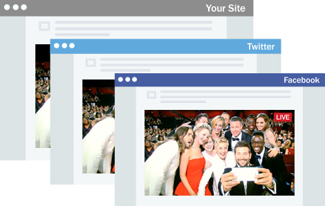Embed Live Streaming Video on WordPress, Facebook, Twitter