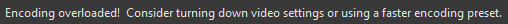 OBS encoder preset
