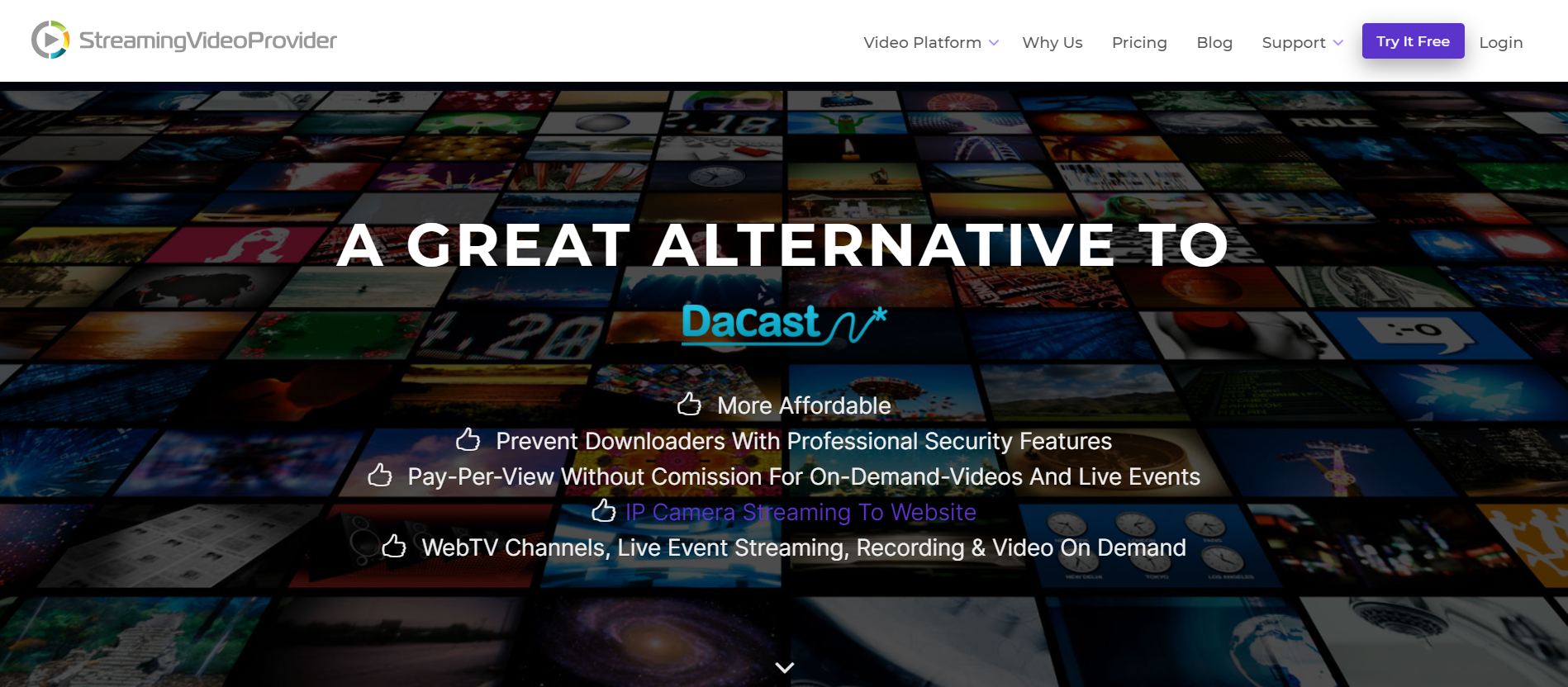 Алтернатива на Dacast | StreamingVideoProvider