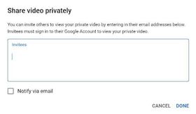 Споделяне на частно YouTube видео