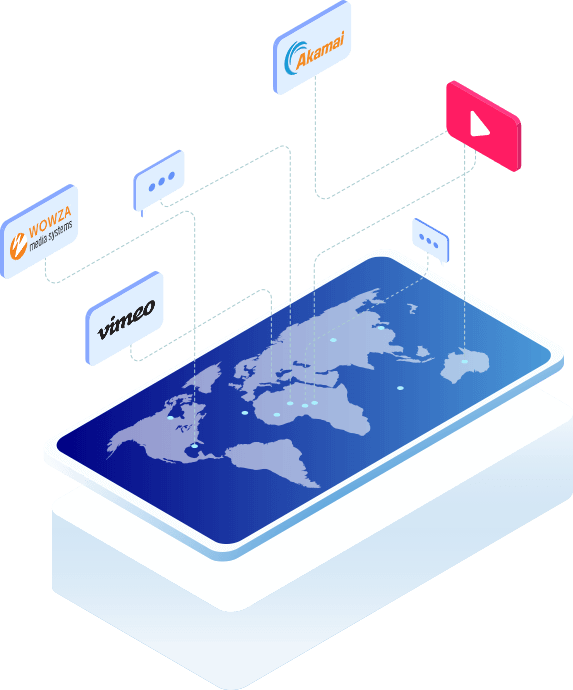 Рестрийм към Wowza Vimeo Akamai Adobe FMS